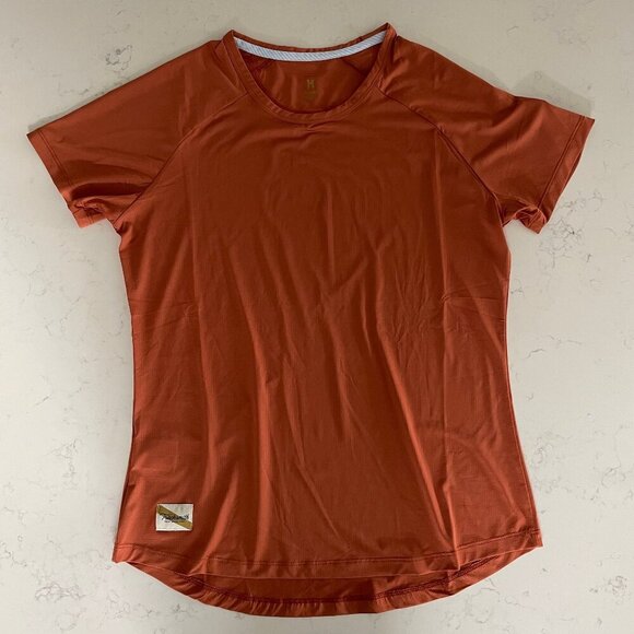 Tracksmith Twilight SS Lightweight Micro-Mesh Running Top Burnt Orange Sz M - Picture 1 of 11